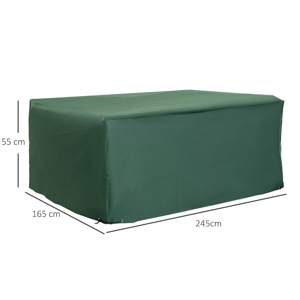 image 1 of Outsunny UV Rain Protective Cover For Garden Patio Wicker Rattan | Green | Green