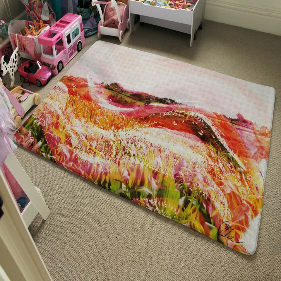 image 1 of Wheat field paint (Rug) Multi | Medium: 80x150cm