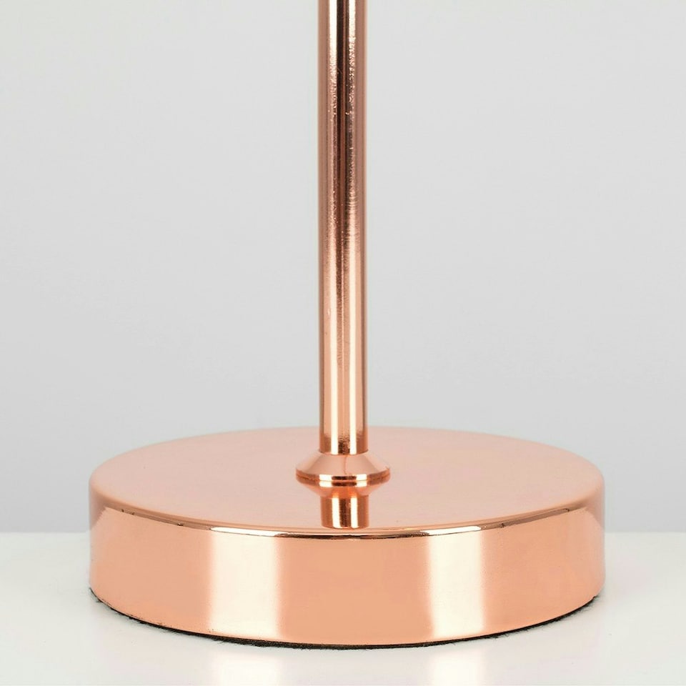 image 1 of ValueLights Angus Retro Style Metal Basket Cage Desk Lamp In Copper Finish - Includes 4w LED Filament Bulb 2700K Warm White Copper