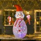 image 2 of HOMCOM Christmas Inflatable Snowman, Rotating Lighted Indoor Outdoor  Decoration
