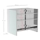 image 5 of HOMCOM Bathroom Mirror Cabinet, Stainless Steel Wall Mounted  Bathroom Storage Cabinet with Double Doors, 60x55cm