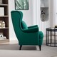 image 6 of HOMCOM Wingback Chair, Modern Accent Chair for Living Room Bedroom Green