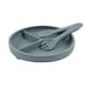 image 1 of Tiny Dining Baby Silicone Suction Plate, Fork & Spoon Set - Tradewinds