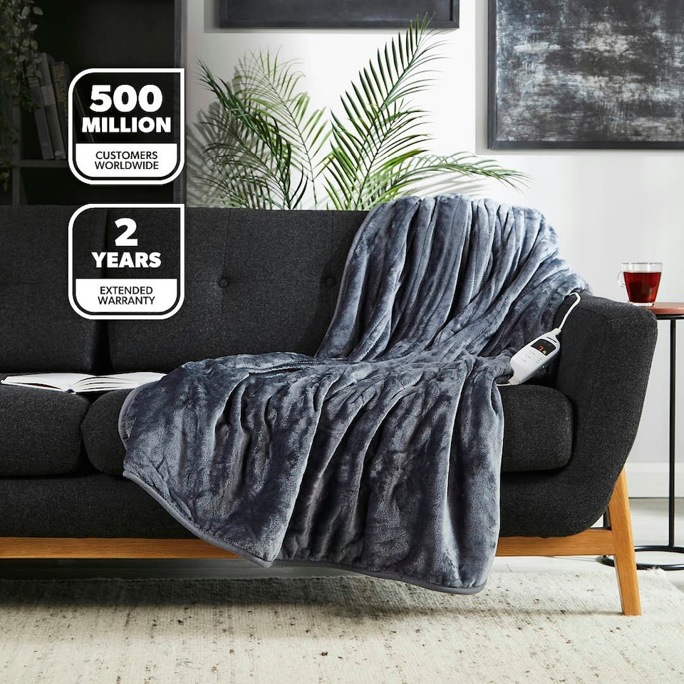 image 1 of GEEPAS Electric Blanket 130 x 180 cm - Grey Grey