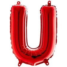 Red Letter U Air Fill Foil Balloon 35cm / 14 in