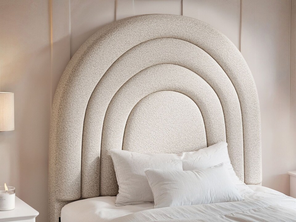 image 1 of Flair Ava Single Ottoman Bed Cream Boucle