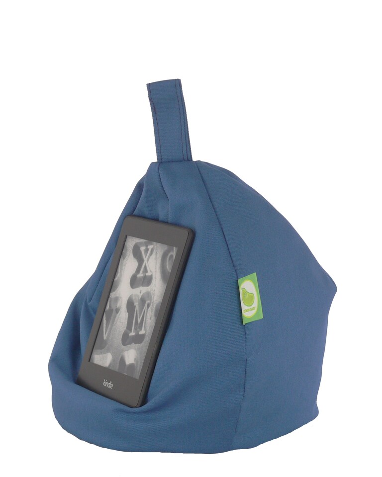 image 1 of Bean Lazy French Blue Tablet eReader and Book Mini Bean Bag