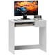 image 1 of HOMCOM 80cm Compact Computer Desk with Keyboard Tray, Home Office Desk with Drawer for Bedroom Study, White