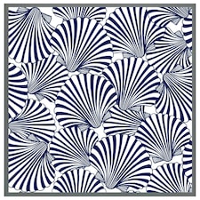 Striped sea shells (Picutre Frame) Grey | M