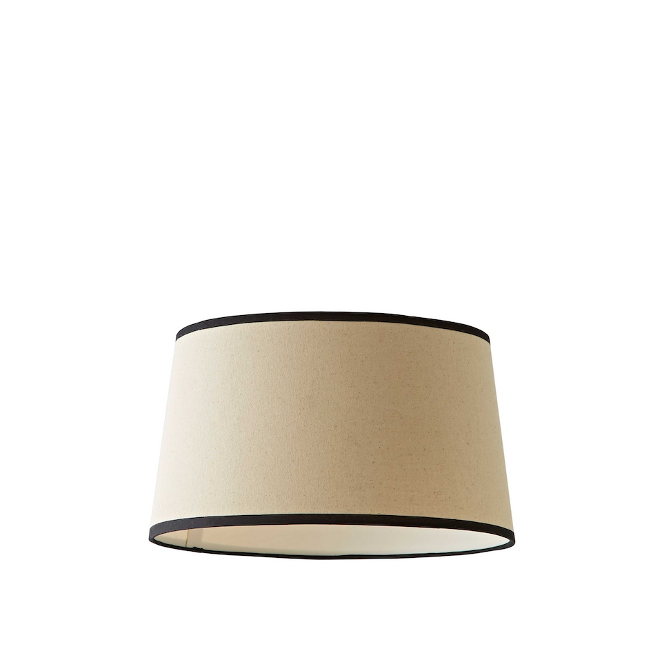 image 1 of ValueLights Aspen Medium Black Trim Tapered Lamp Shade | Black