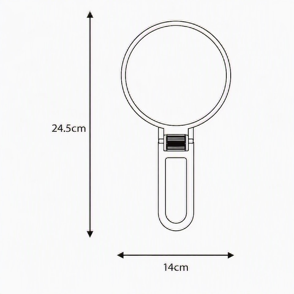 image 1 of Danielle Creations 3 in 1 Handheld Folding Dual Sided x10 Mag Mirror