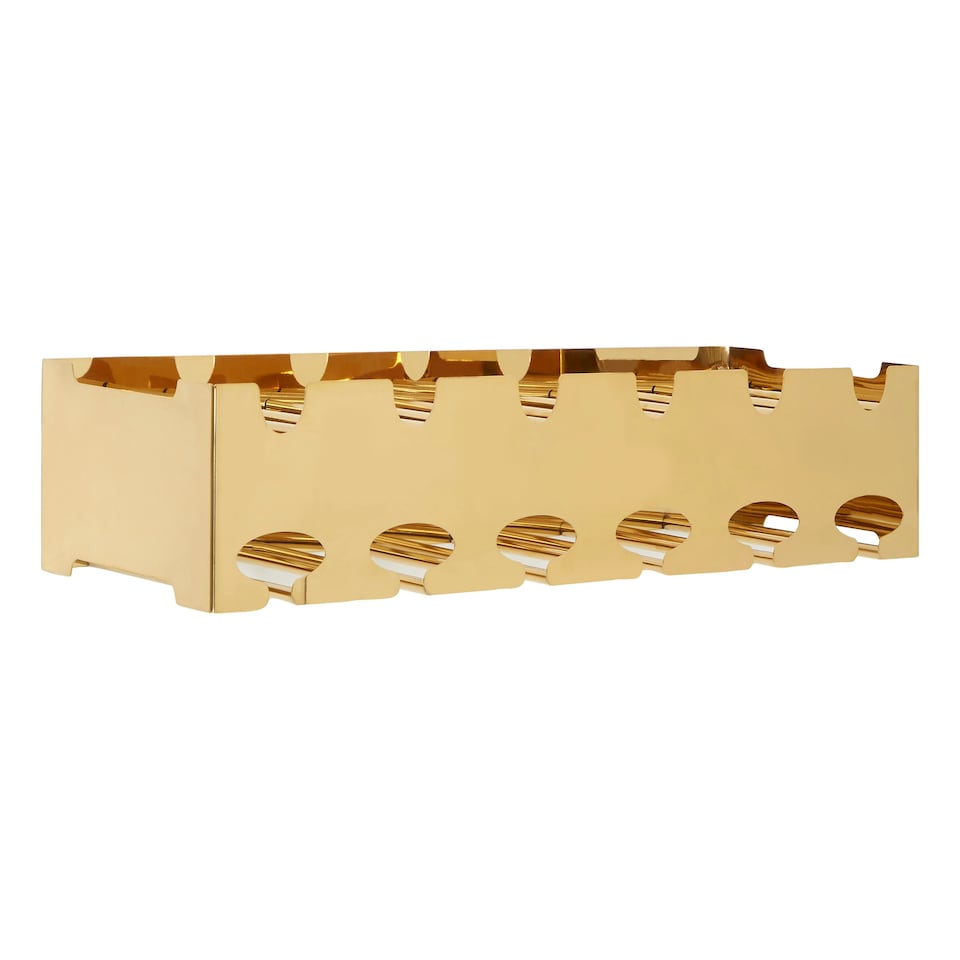 image 1 of Interiors By Premier Space Saving 6 Bottle Rose Gold Finish Wine Rack, Elegant Wine Bottle Rack For Cupboard, Stylish Wine Rack