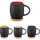 image 5 of Avenue Hearth Ceramic Mug With Wood Lid/Coaster - Solid Black/White - 10.4 x 7.5 cm