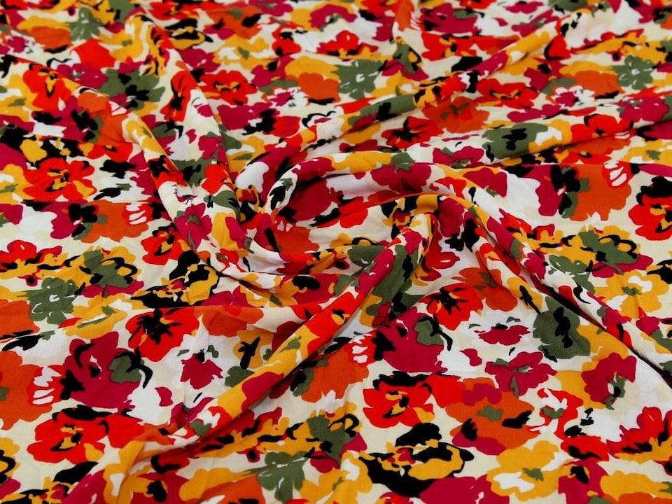 Pink Viscose Challis Fabric for Dressmaking, 140cm / 55" Wide - per metre