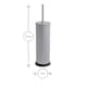 image 3 of Harbour Housewares Round Toilet Brush - Matt Grey | Grey | Grey