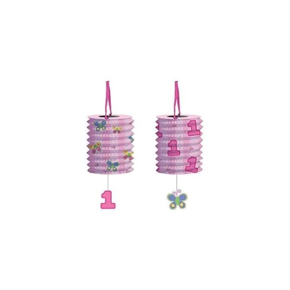 Creative Party Fun At One Girl Lantern Garland - Pink - One Size