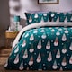 image 1 of OHS Ultra Soft Christmas Festve Gonk Fleece Duvet Cover Set | Green | King