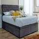 image 2 of Santino Divan Ottoman with matching Footboard Plush King Bed Frame - Steel