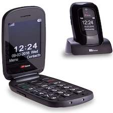 TTfone Lunar TT750 Big Button Simple Easy Clamshell Unlocked Flip Mobile Phone - Black