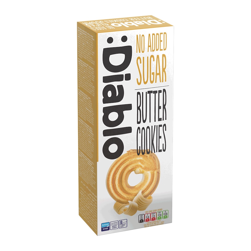 image 1 of Diablo No Added Sugar Butter Cookies 135g