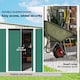 image 6 of Outsunny 11.3 x 9.2ft Lean to Metal Garden Shed, Outdoor Galvanised Tool Storage House with Double Sliding Doors and 2 Air Vents, Green