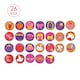 image 3 of Pack of 26 Mini Self-Ink Quick Dry Cute Stamps