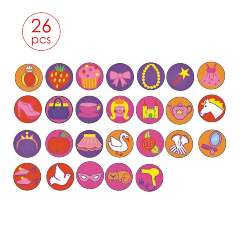 image 1 of Pack of 26 Mini Self-Ink Quick Dry Cute Stamps