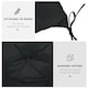 image 5 of Outsunny 2 Seater Garden Bench Cushion Outdoor Seat Pad with Ties | Black | Black | 1