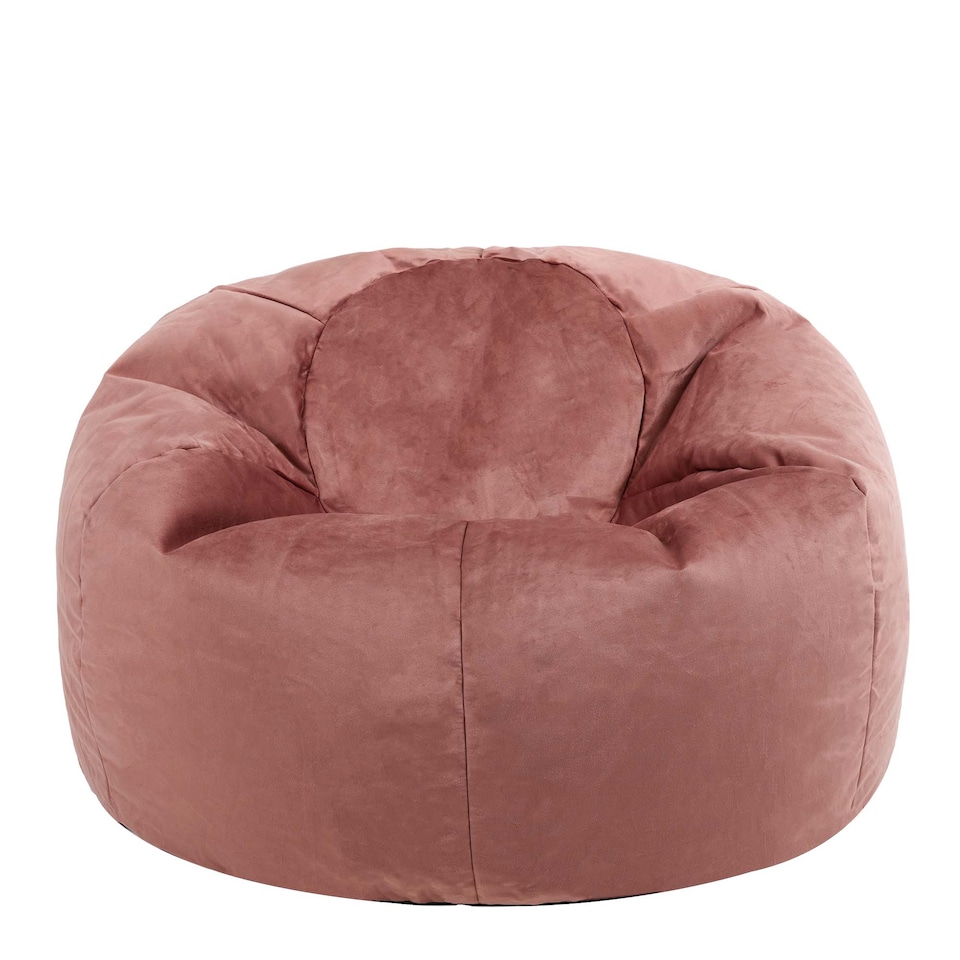 image 1 of Kingston Classic Velvet Bean Bag Chair Dusk Pink Bean Bags | Pink | Dusk Pink | 1