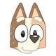 image 1 of Chilli Bluey Cardboard Face Mask Blue