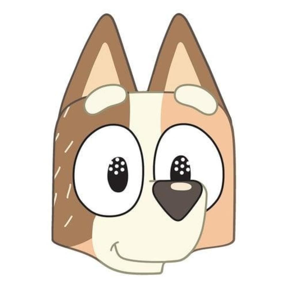 image 1 of Chilli Bluey Cardboard Face Mask Blue