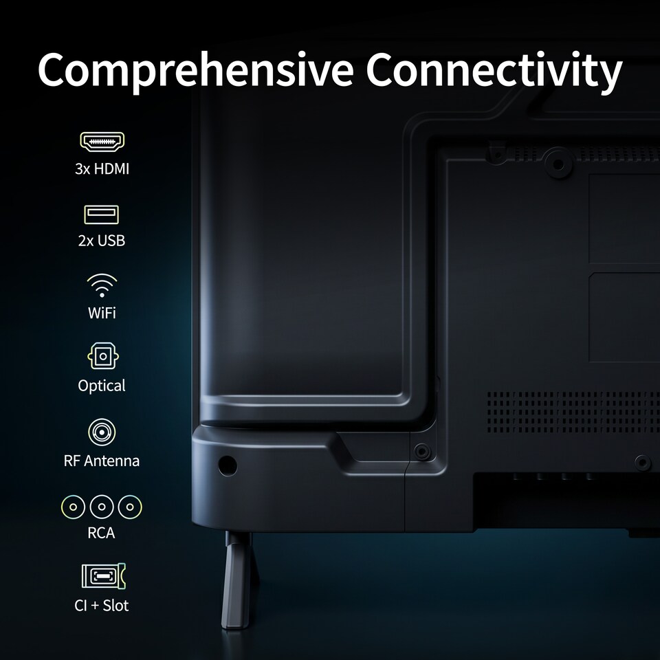 image 1 of HYE 50" Inch 4K QLED Ultra HD HDR Frameless Smart TV Tizen OS - 50QLEDS2008
