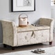 image 1 of Vida Designs Seville Storage Ottoman Bedroom Hallway Chest Bench, Crushed Velvet Champagne | Yellow | Champagne