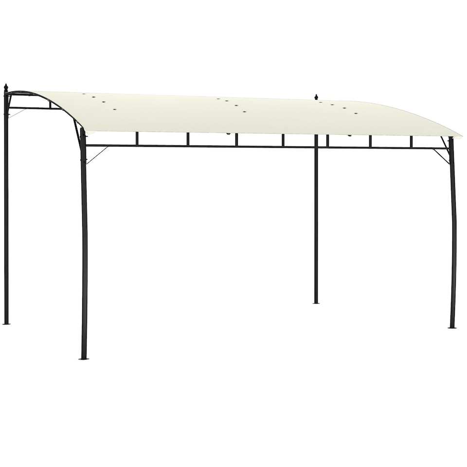 image 1 of Outsunny 3 x 4m Metal Pergola, Outdoor Gazebo UV-Resistant, Cream White