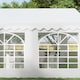image 7 of Outsunny 4m x 4m Marquee Party Tent, Heavy Duty Wedding Canopy with Sidewalls, Doors, Windows, Galvanised Garden Gazebo for Parties Events, White