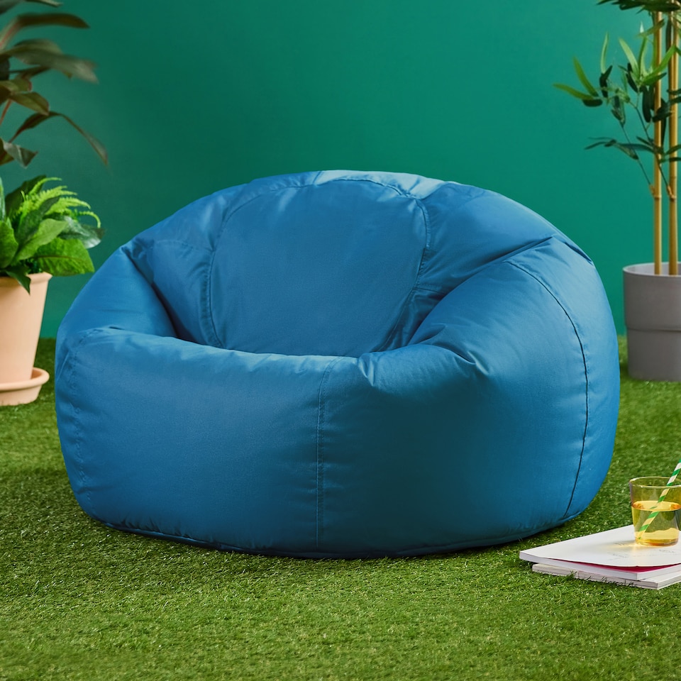 image 1 of Adult Classic Beanbag Outdoor Waterproof Bean bags Ready Filled - Teal Green, 2 Pack