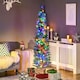 image 2 of HOMCOM 6ft Artificial Pencil Christmas Tree with Colourful Lights, Steel Base