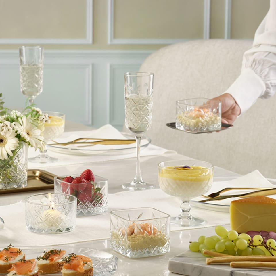 image 1 of 175ml Pasabahce Set of Glass Stemmed Champagne Flutes | Clear | 8 Glasses | 8