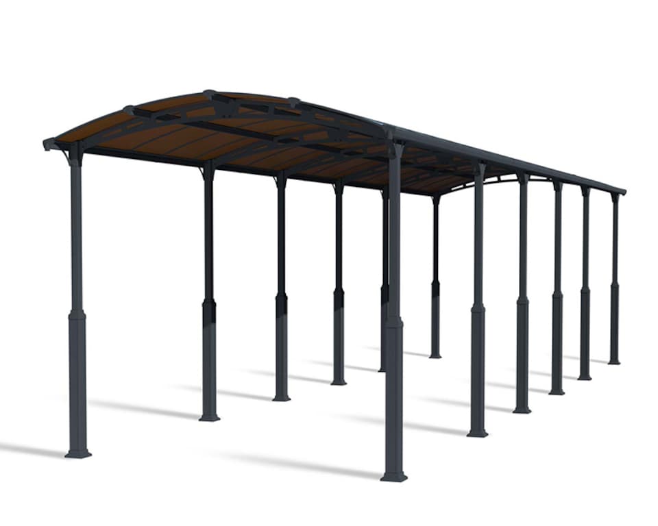 image 1 of Alpine 12700 RV Carport Kit - Aluminium/Polycarbonate - L1290 x W352 x H307 - Grey | Grey