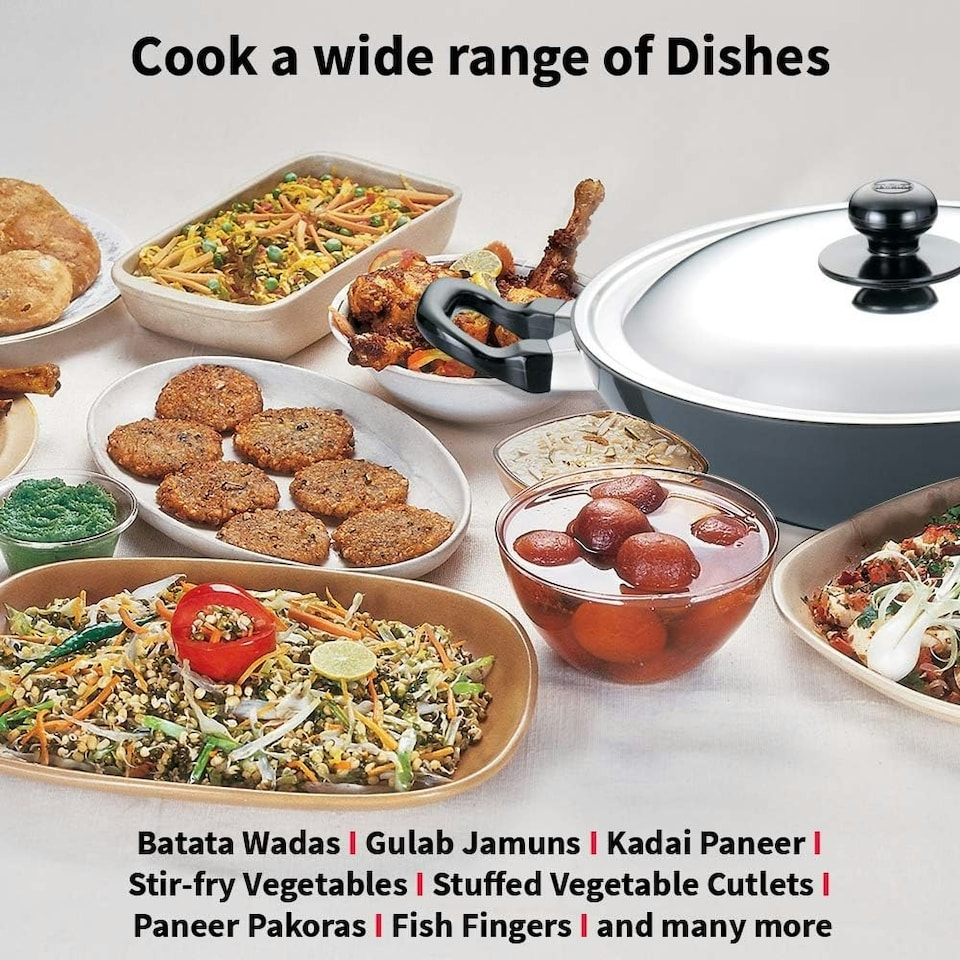 image 1 of Futura Non-Stick Deep-Fry Pan 2-1/2-Litre with Steel Lid and Round Bottom