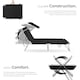 image 3 of Sun Lounger - foldable, adjustable sunshade and 4-step backrest | Black | black | 1
