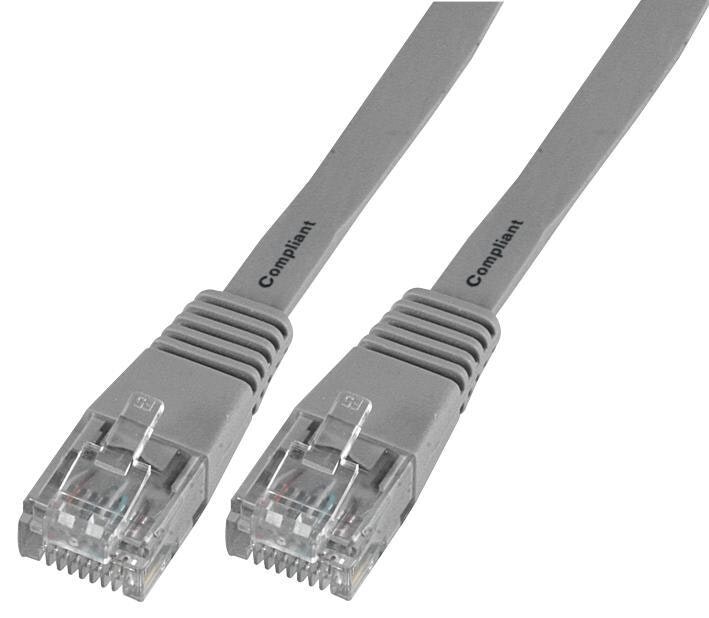 PRO SIGNAL - Flat Cat5e LSOH Ethernet Patch Lead, 5m Grey
