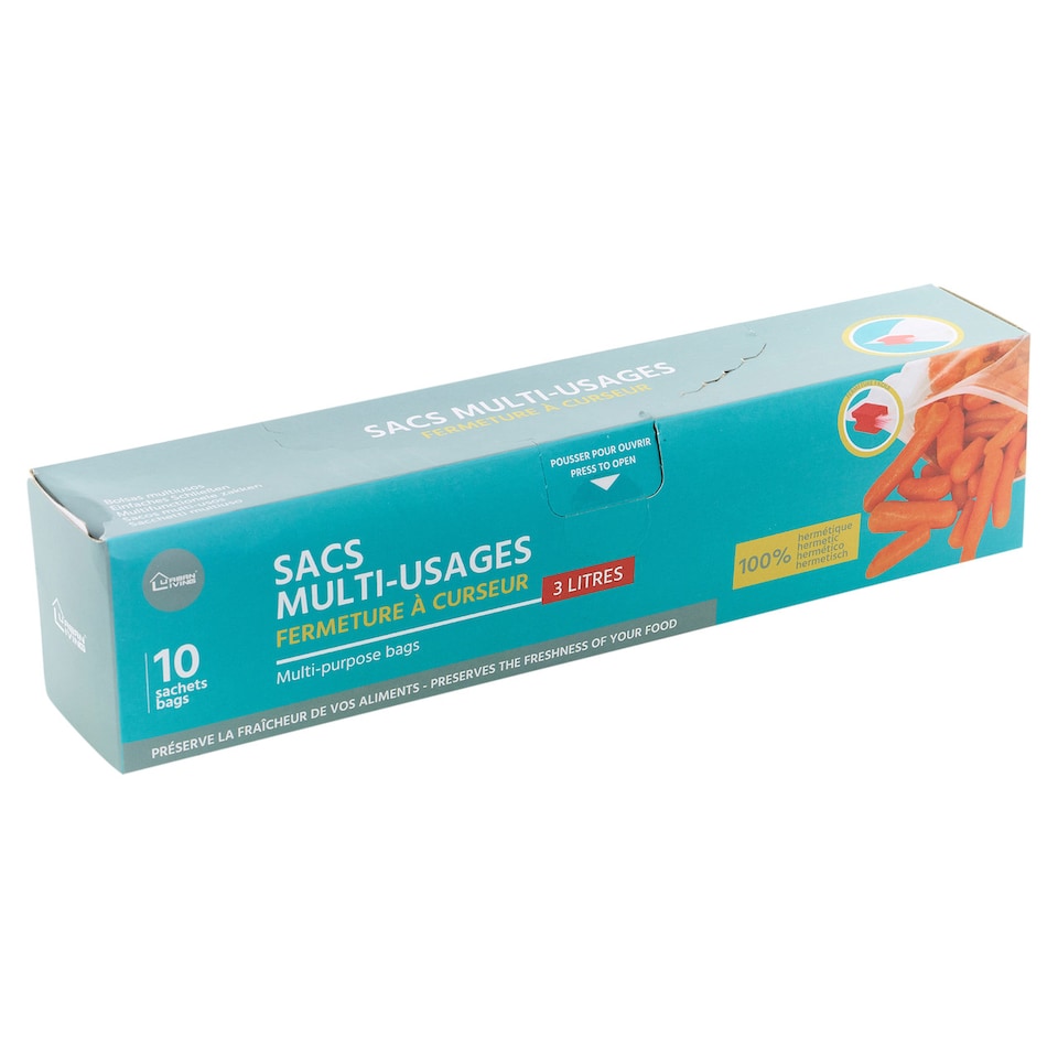 image 1 of 3Liter Zip Slider | Clear | 60