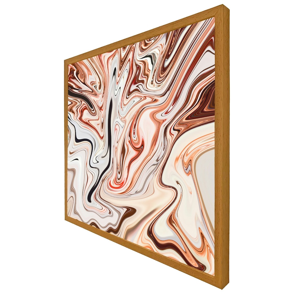 image 1 of Pink rippled marble (Picture Frame) Grey | XL