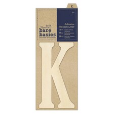 Adhesive Wooden Letter K (1pc)