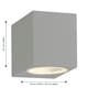 image 5 of Set of 6 Falmouth - Grey Downwards Outdoor IP44 Wall Light | Grey | Clear | 6