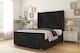 image 2 of Sloomy Hargrave Black Naples Bed Frame With Mattress With 50"  Upholstered Wingback Headboard 4' Small Double