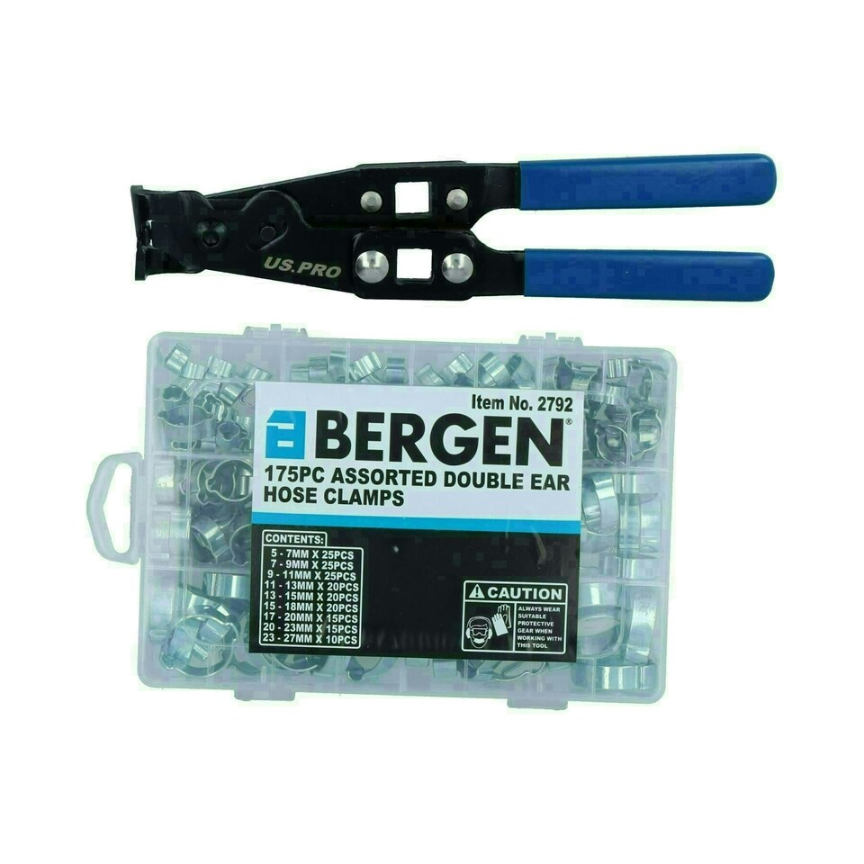 image 1 of Ear Type O-Clip Pliers CV Joint Crimping Tool And 175pcs Hose Clip Clamps