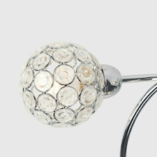 ValueLights Ducy Chrome Silver Semi-Flush Light and G9 Capsule LED 3W Warm White 3000K Bulb