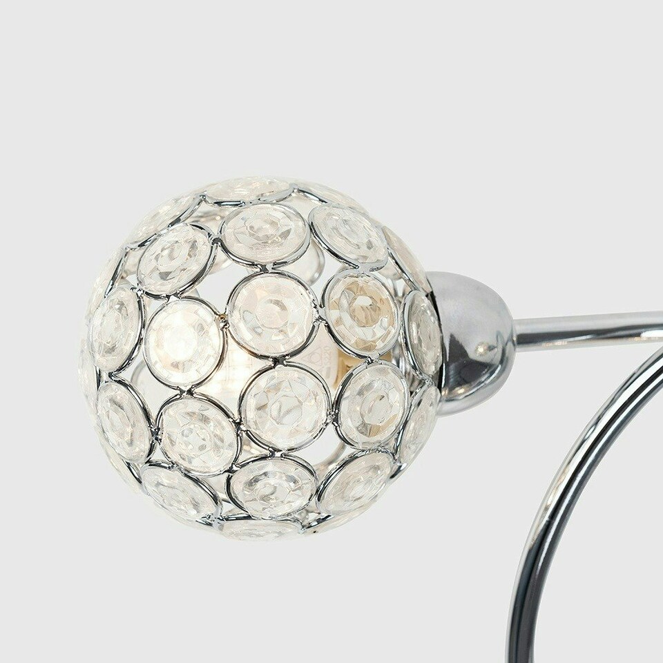 image 1 of ValueLights Ducy Chrome Silver Semi-Flush Light and G9 Capsule LED 3W Warm White 3000K Bulb